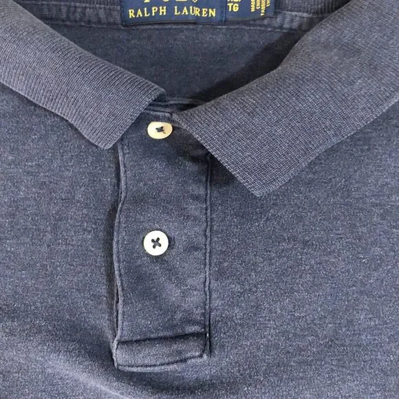 Ralph Lauren Polo Shirt Adult Extra Large Blue Green Pony Rugby Casual Mens - Picture 3 of 7